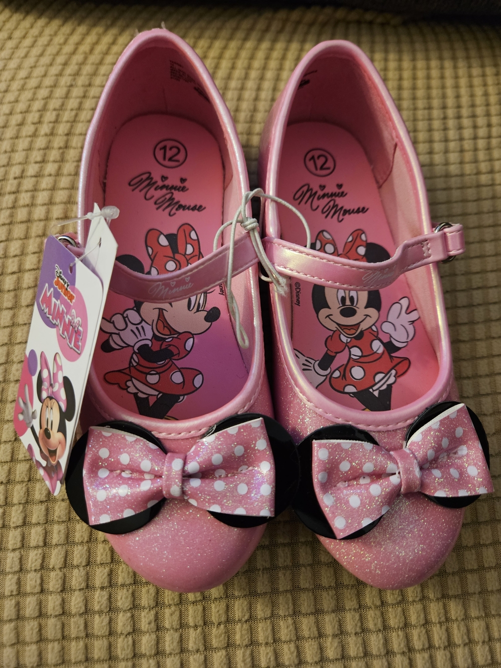 Disney Girls' Pink Bow Mary Jane Shoes